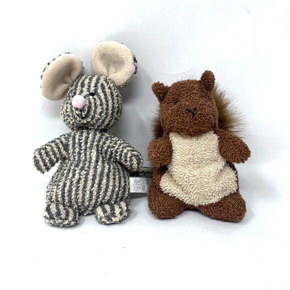 Russ Home Buddies Sniffy Mouse Acorn Squirrel Terry Cloth Sensory Beanie Set - Picture 1 of 9